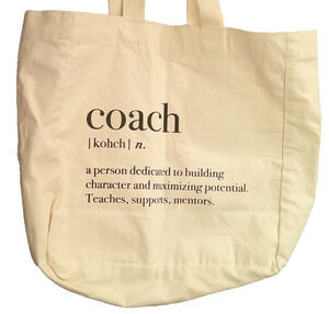 Sports Coach - Off White/ Black Classic Reusable Shopping Bag Team Gift